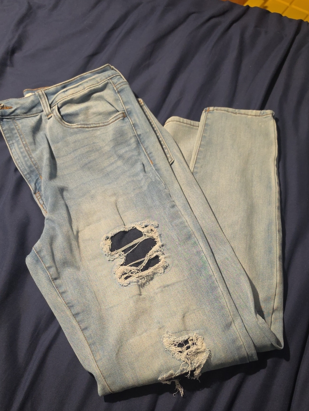 SO Light Blue Distressed Skinny Jeans